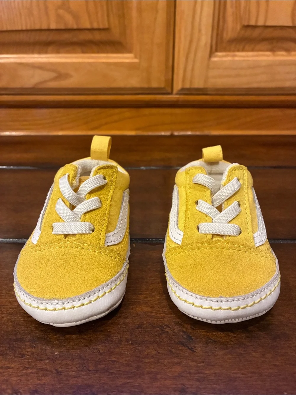 Vans Baby Shoes – Size 3 Slip-On V Crib – Off the Wall Aspen Gold/White (ABBA)